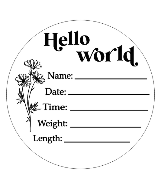 Birth announcement plaque