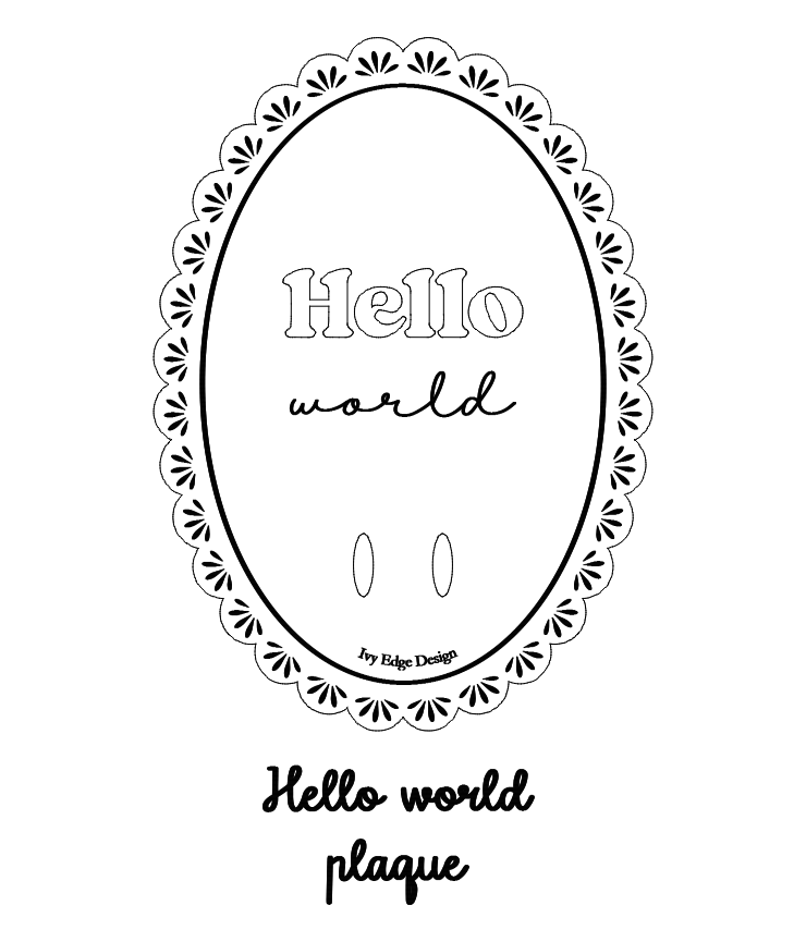 Laced acrylic oval birth announcement