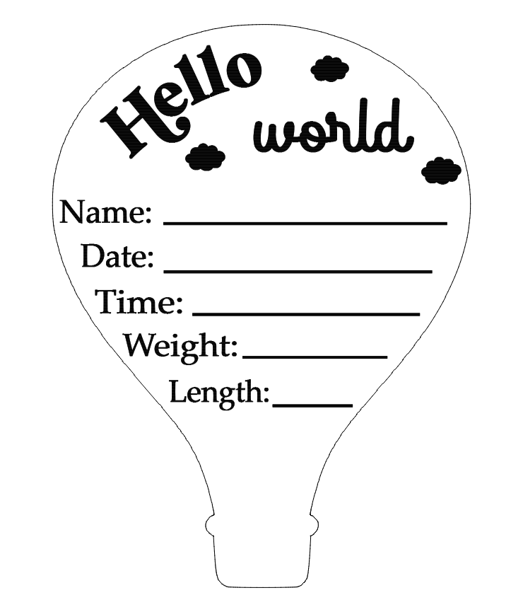 Balloon theme birth announcement