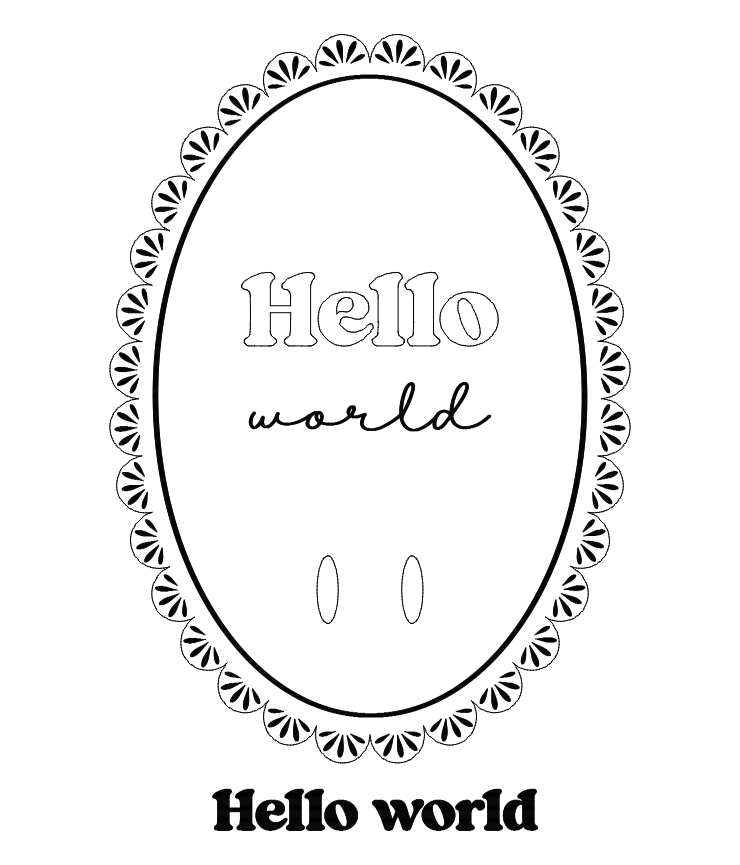 Laced oval birth announcement