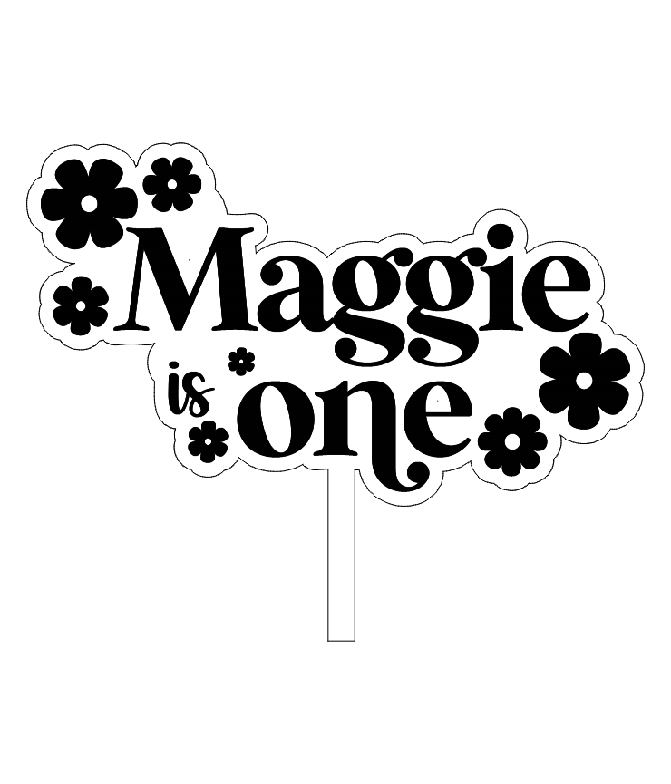 Daisy cake topper (two layer)