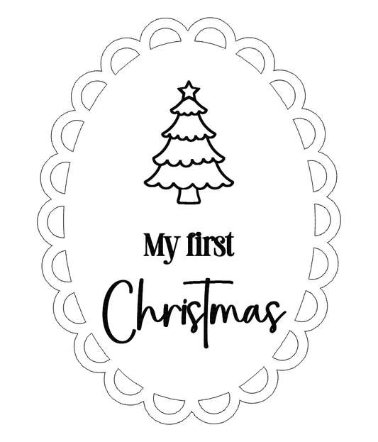 'Harvey's' oval first Christmas plaque