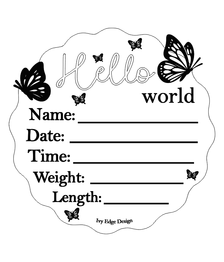 Daisy flower birth announcement plaque