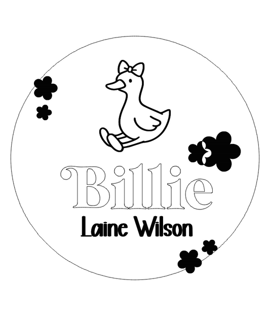 Goose/ daisy birth announcement plaque