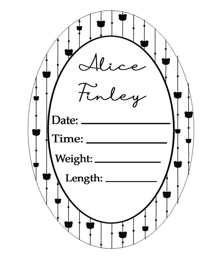 Multi-design vintage birth announcement