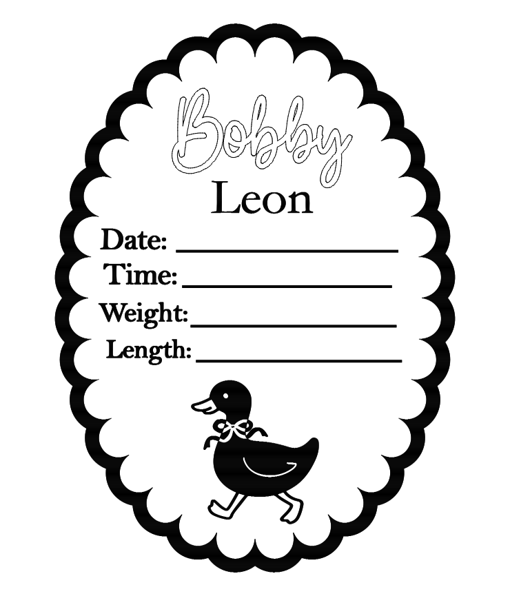 Silly goose oval birth announcement plaque