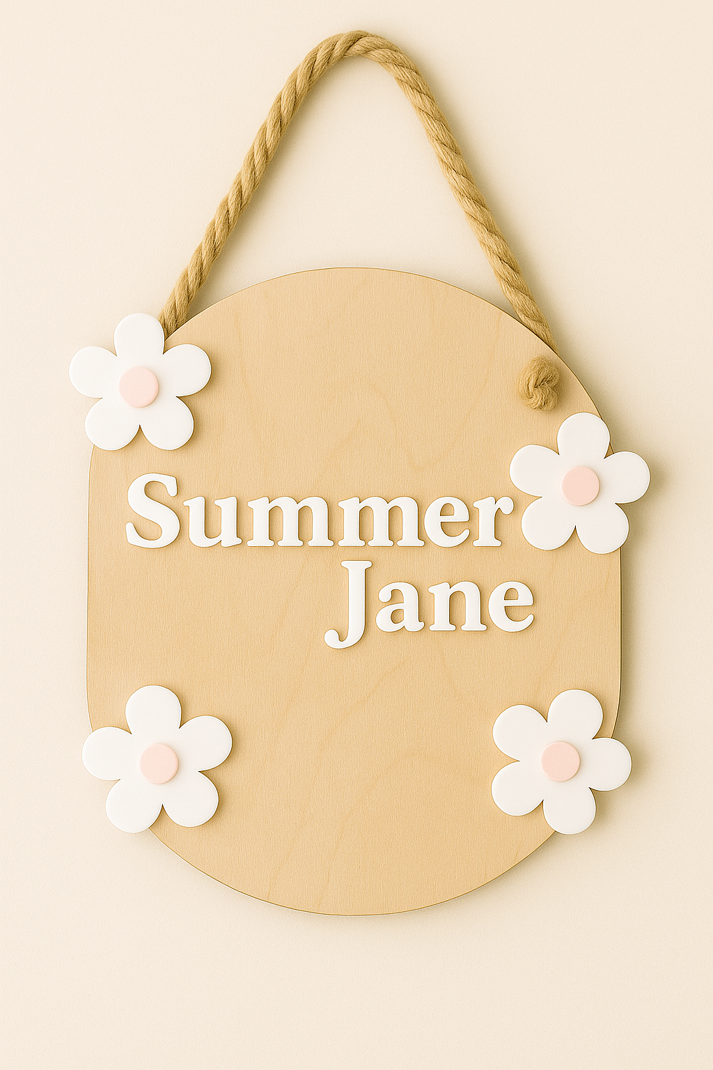 Hanging name sign