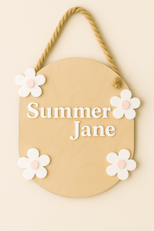 Hanging name sign