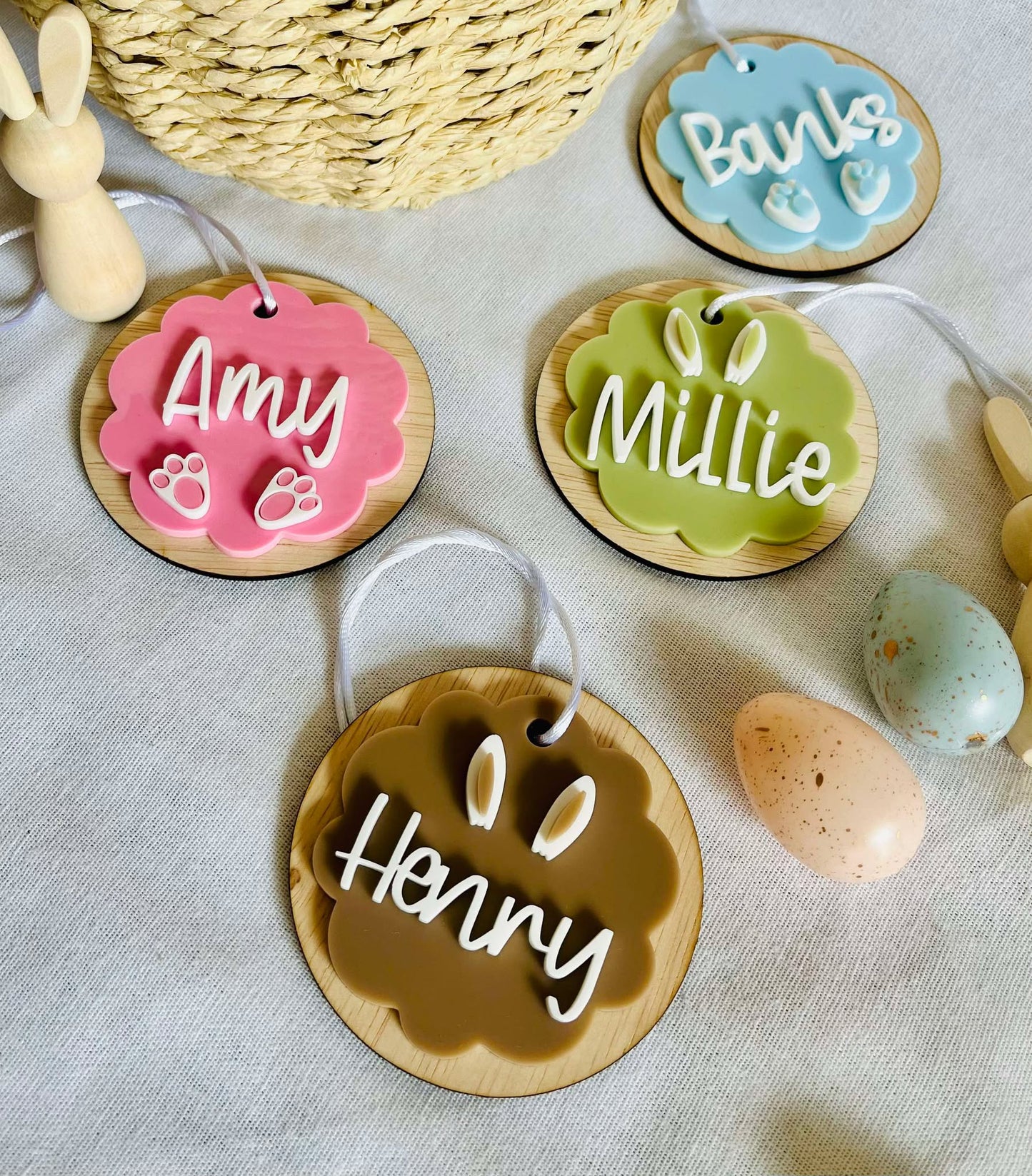 Triple layer Easter tag