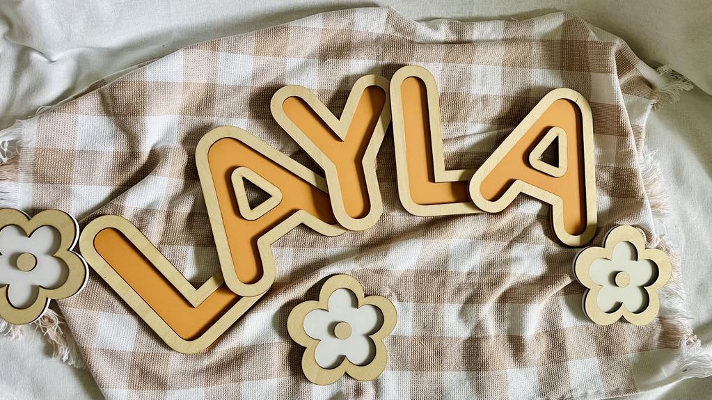 LARGE layered letters