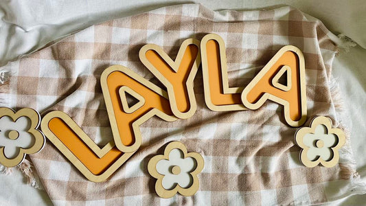 EXTRA LARGE layered letters