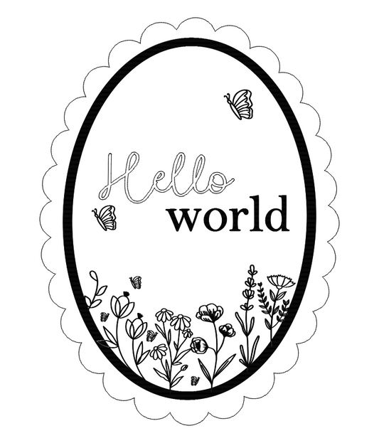 Butterfly (oval) birth announcement plaque