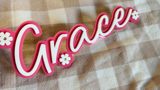 Double layer acrylic wall signage